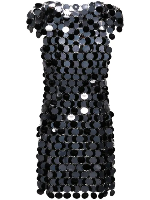 Rabanne sequinned chainmail minidress Black 24SIRO014PS0133