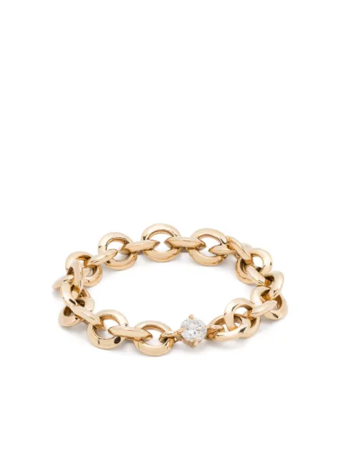 Lizzie Mandler Fine Jewelry 18kt yellow gold Micro chain-link ring Yellow R741WDRD