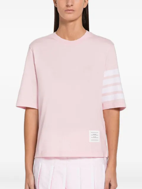 Thom Browne four-bar sleeve T-shirt Pink FJS102G07862