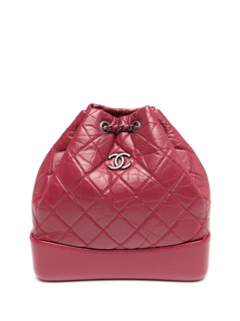 CHANEL Pre-Owned Gabrielle diamond-quilted backpack Red DPSOTHCHABP7597