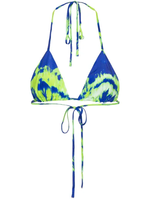 P.A.R.O.S.H. tie-dye silk bralette Green SAVAGED311598