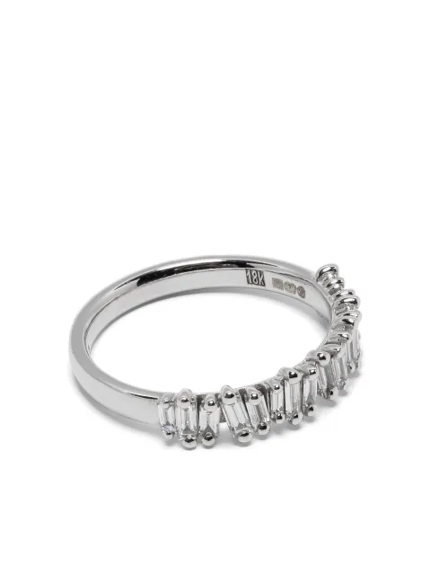 Suzanne Kalan 18kt white gold diamonds stacking ring Silver BAR200WG