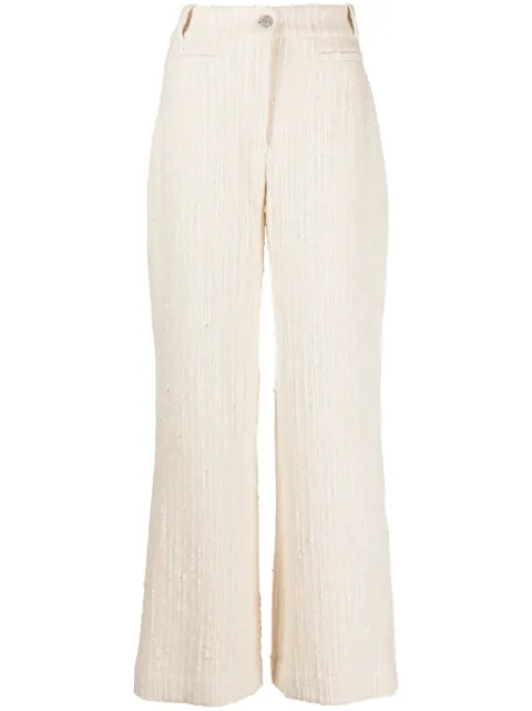 Ba&Sh Amour tweed straight-leg trousers Neutrals 1H23AMOU