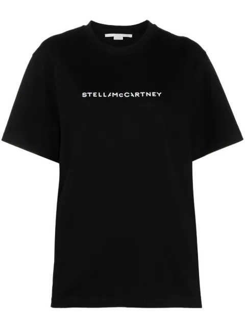 Stella McCartney logo oversized cotton T-shirt Black 6J01583SPY48