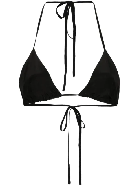 P.A.R.O.S.H. halterneck silk bra top Black D311598SOFIA24