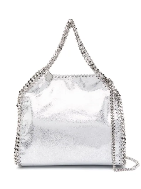 Stella McCartney Falabella mini metallic tote bag Silver 371223WP0301
