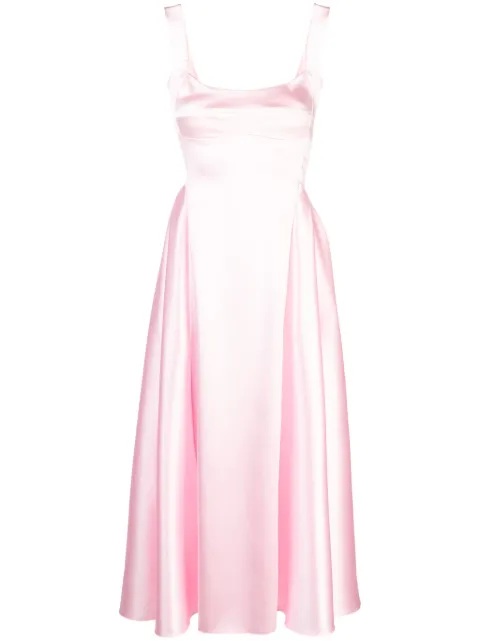 Atu Body Couture square-neck satin maxi dress Pink AT24041