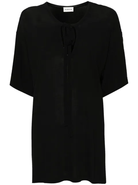 P.A.R.O.S.H. pussy-bow knitted top Black ROUX24D511655