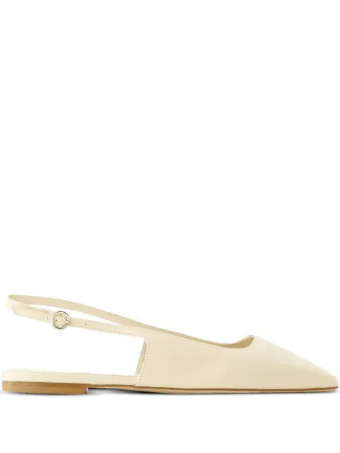 Aeyde Liya slingback leather flat pumps White A11FLGRRS15FL41SS24100007