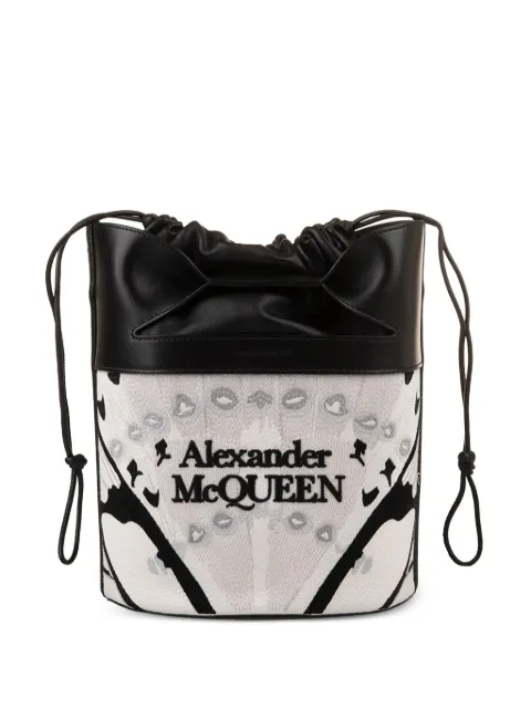 Alexander McQueen drawstring bucket bag Black 77591216W11