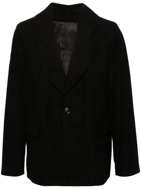 Séfr curved-lapels single-breasted blazer Black PEACE