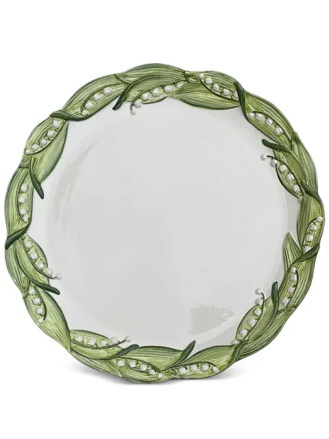 Les-Ottomans Lily Of The Valley ceramic presentation plate (32cm) White LV03
