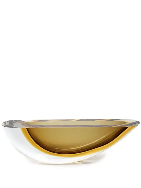 Gardeco Canoe 160 two-tone Murano glass vase Yellow CDO15555