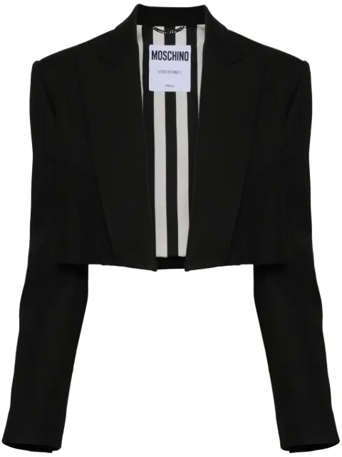 Moschino open-front cropped blazer Black J05130520