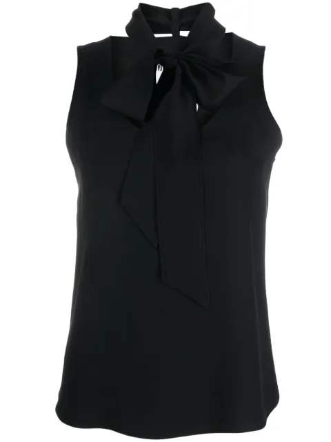 Moschino bow-detail sleeveless blouse Black A02190533