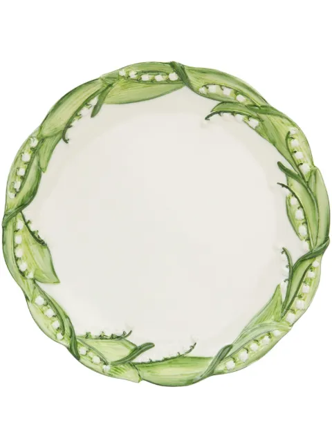 Les-Ottomans Lily of the Valley dinner plate (27cm) White LV02