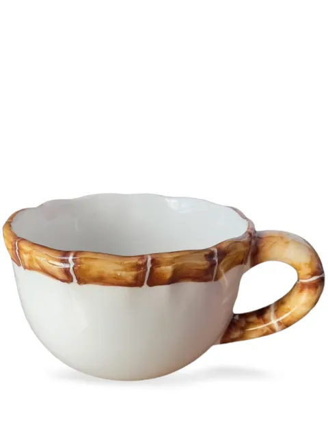 Les-Ottomans Bamboo porcelain cappuccino cup (set of two) White BACC