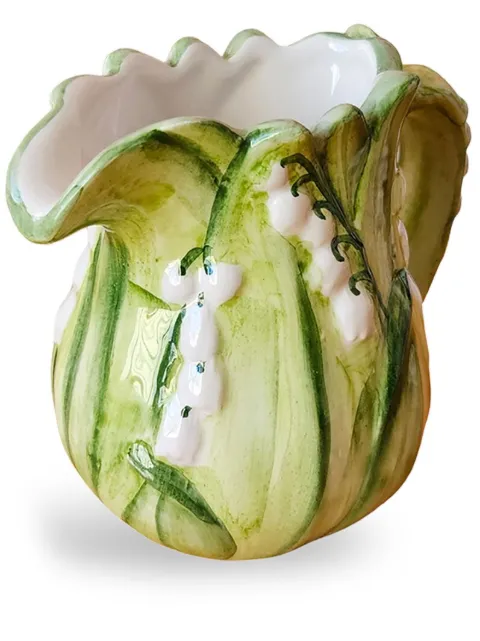 Les-Ottomans Lily Of The Valley ceramic milk pot (11cm) Green LVM01