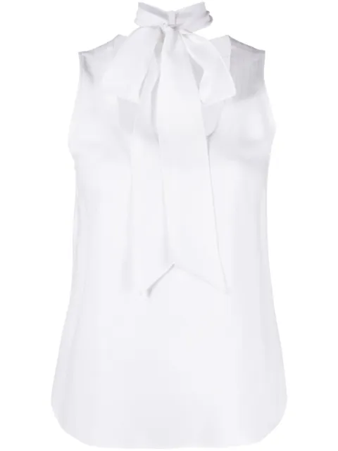 Moschino bow-detail sleeveless blouse White A02190533