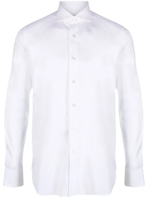 Xacus spread-collar cotton shirt White 520ML11229