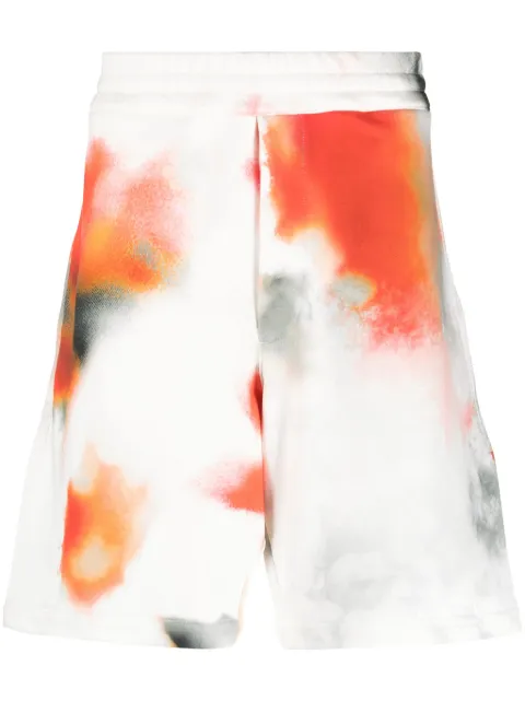 Alexander McQueen tie-dye bermuda shorts White 776277QXAAS9113