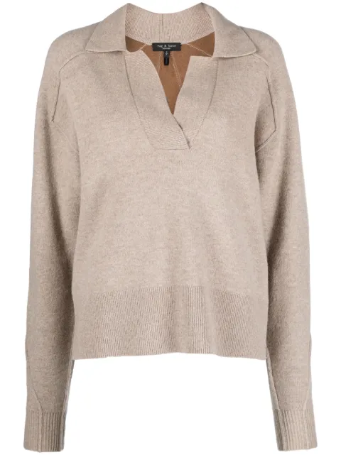 rag & bone Bridget polo jumper Neutrals WAS23H051MM51