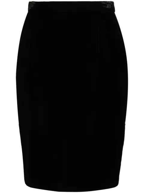 Saint Laurent velvet pencil skirt Black 769366Y525R