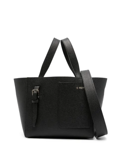 Valextra Soft Bucket Micro leather tote bag Black WBSF0090028LOCTFNN