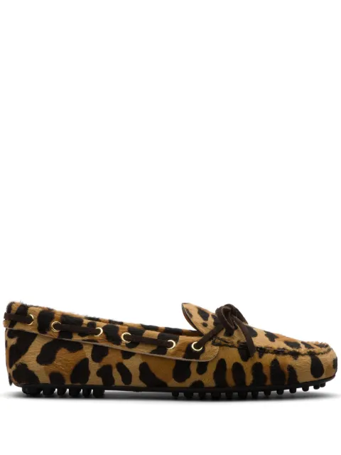 Car Shoe Animalier-print calf hair loafers Brown KDD34MF023L8H