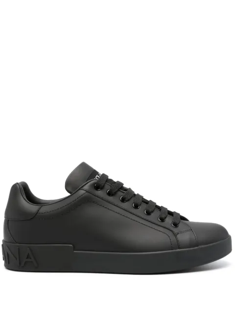 Dolce & Gabbana calfskin Portofino sneakers Black CS1772A1065