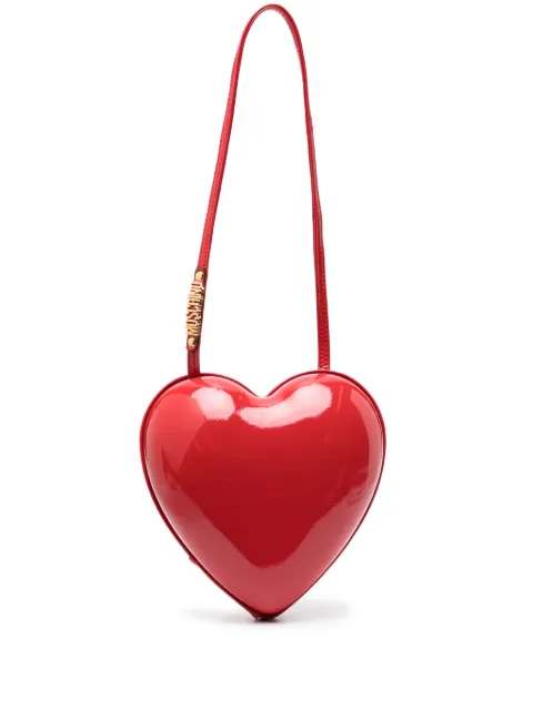 Moschino heart-shape shoulder bag Red A75188206