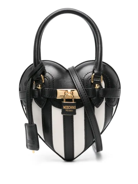 Moschino padlock-detail leather tote bag Black A74858008