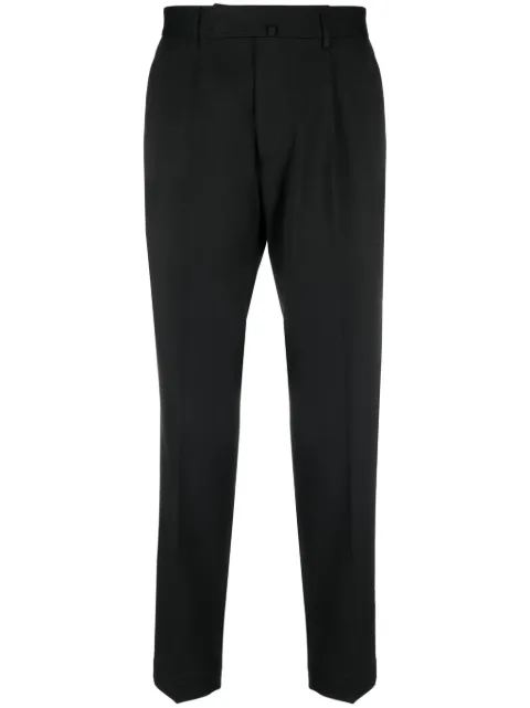 Dell'oglio pleated tapered trousers Black SCIE2968