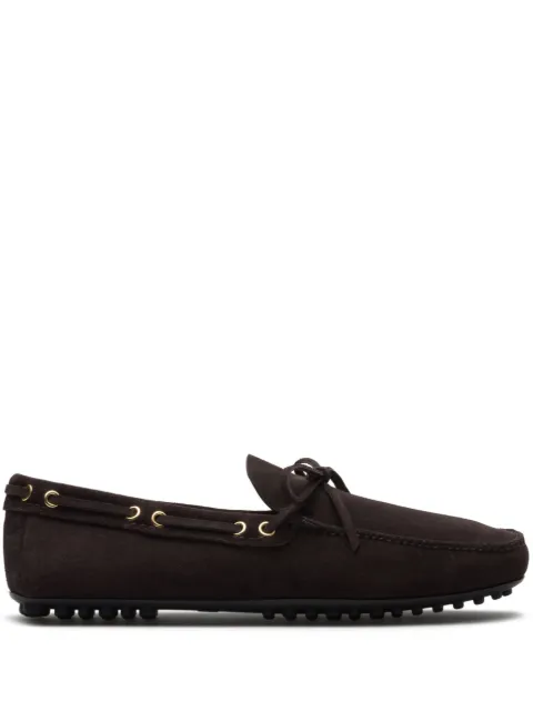 Car Shoe bow-detail suede driving shoes Brown KUD600F024LVA
