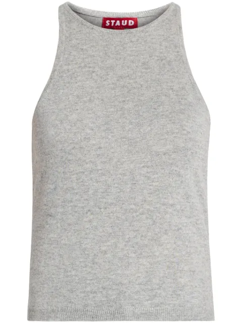 STAUD Ayana ribbed-knit tank top Grey 64120133