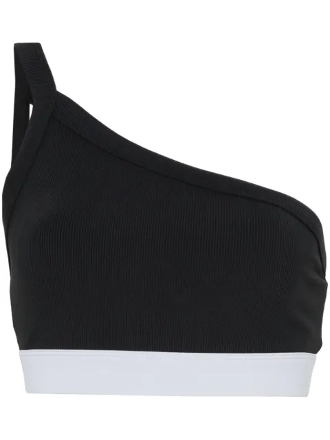 P.E Nation Mark One one-shoulder sports bra Black 234C246