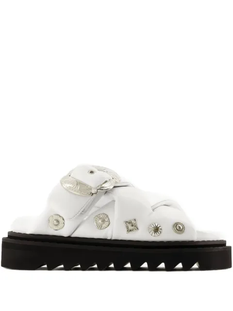 Toga Pulla studded slides White FTGPW131700105