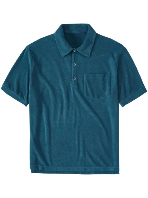 Closed logo-embroidered towelling polo shirt Blue C8529843B14