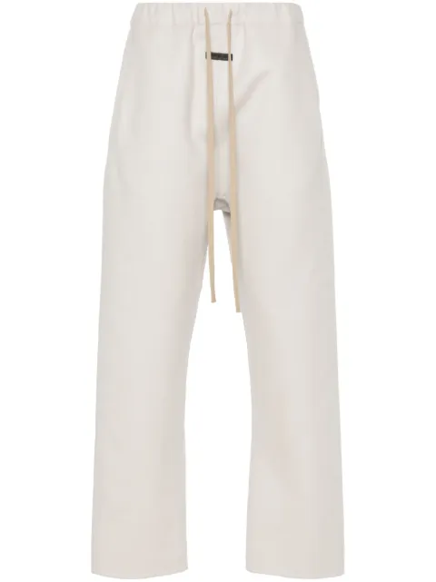 Fear Of God logo-appliqué straight leg pants Neutrals FGE40210WCB