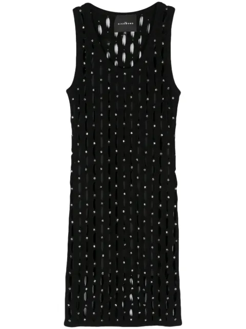 John Richmond crystal-embellished knitted dress Black RWP24010VE
