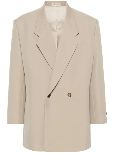 Fear Of God double-breasted wool blend blazer Neutrals FGE60208WCT