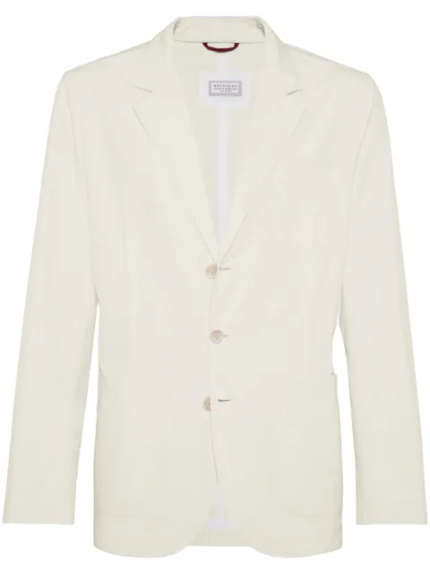 Brunello Cucinelli single-breasted blazer White MD4796165CZG89