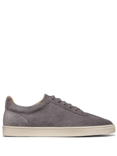 Brunello Cucinelli logo-print suede sneakers Grey MZUSILN311C8049