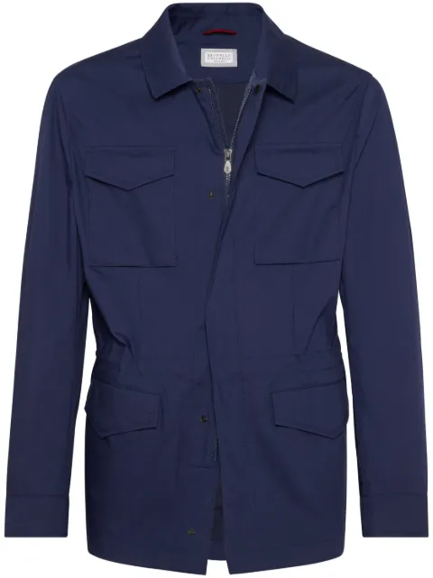 Brunello Cucinelli lightweight shirt jacket Blue MB4036189C418