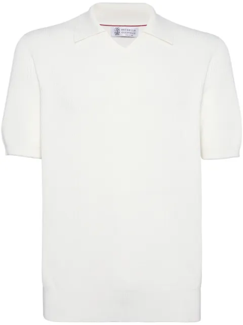 Brunello Cucinelli rib-knit cotton T-shirt White M29400015CO312