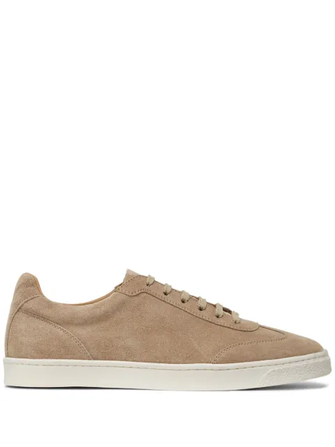 Brunello Cucinelli almond-toe leather sneakers Brown MZUSILN311C8051