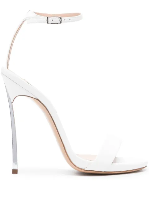 Casadei Blade Marta 125mm leather sandals White 1L162W120MT0395