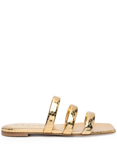 Casadei Atomium leather slides Gold 1M309X0001ATOMI