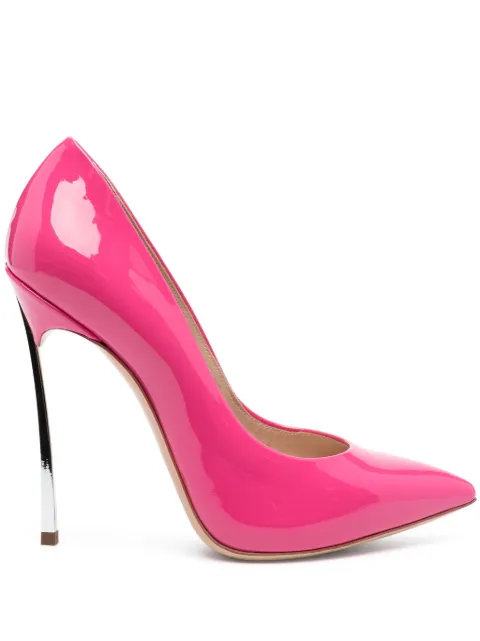 Casadei Blade 120mm patent leather pumps Pink 1F916W120MC1313
