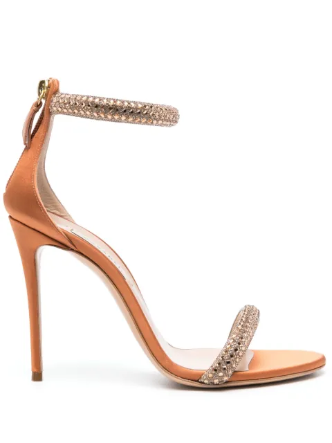 Casadei Scarlet Stratosphere 100mm leather sandals Gold 1L170W1001C2293